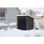 Suncast Modernist 7 ft. x 7 ft. Resin Vertical Pent Storage Shed with Floor Kit - Image 2