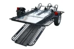 Stand, Store or Roll Ride-Up 3-Rail Motorcycle Trailer - Image 4