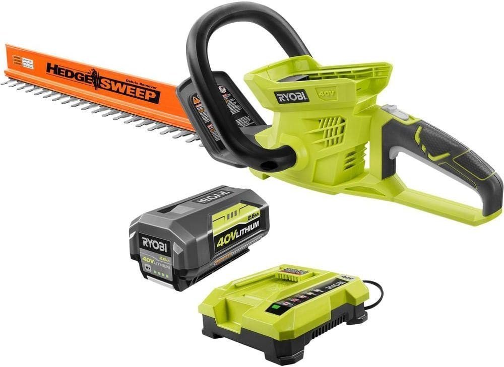 61DA1arDhEL._AC_SL1000.jpg Ryobi 40-Volt Cordless Hedge Trimmer 24″ includes Lithium-Ion Battery plus Charger - Image 1