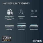 Intex Ultra XTR 24 ft. x 12 ft. Rectangular 52 in. Hard Side Above Ground Swimming Pool Set - Image 2