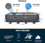 Intex 32 ft x 16 ft x 52 inch Rectangular Swimming Pool Set with Maintenance - Image 11