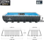 Intex Ultra XTR 24 ft. x 12 ft. Rectangular 52 in. Hard Side Above Ground Swimming Pool Set - Image 3