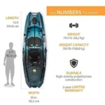 Aurora Fusion Lifetime Manta 10 ft. Sit-On-Top Angler Kayak - Image 5