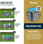 Bestway APX 365 18-Foot x 52-Inch Round Above Ground Swimming Pool Set with Pump & Ladder - Image 3