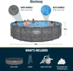 Bestway APX 365 18-Foot x 52-Inch Round Above Ground Swimming Pool Set with Pump & Ladder - Image 2