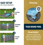 Intex 32 ft x 16 ft x 52 inch Rectangular Swimming Pool Set with Maintenance - Image 12