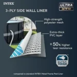 Intex Ultra XTR Frame 14' x 42" Round Above Ground Outdoor Swimming Pool Set with Sand Filter Pump, Ladder, Ground Cloth, and Pool Cover - Image 5