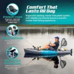 Reel Yaks Raptor Modular Fishing Kayak – 9.5ft Lightweight Sit On Top Kayak for Adults & Youth – Stable & Portable, Ideal Space-Saving Design for Travel – 380lbs Capacity - Image 3