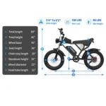 Ridstar Electric Bike for Adults 1500W 33MPH, 48V 20Ah Electric Bicycle, 20-Inch Fat Tire 7-Speed Mountain E-Bike UL2849 - Image 5
