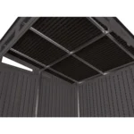 Suncast Modernist 7 ft. x 7 ft. Resin Vertical Pent Storage Shed with Floor Kit - Image 4