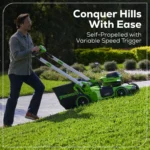 Greenworks 60V 21″ Self Propelled Lawn Mower with (1) 8.0 Ah Battery & Rapid Charger 2546402 - Image 6