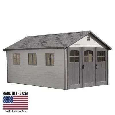 img-2148.jpg Lifetime 11 Ft. X 21 Ft. Outdoor Storage Shed With Tri-Fold Doors - Image 1